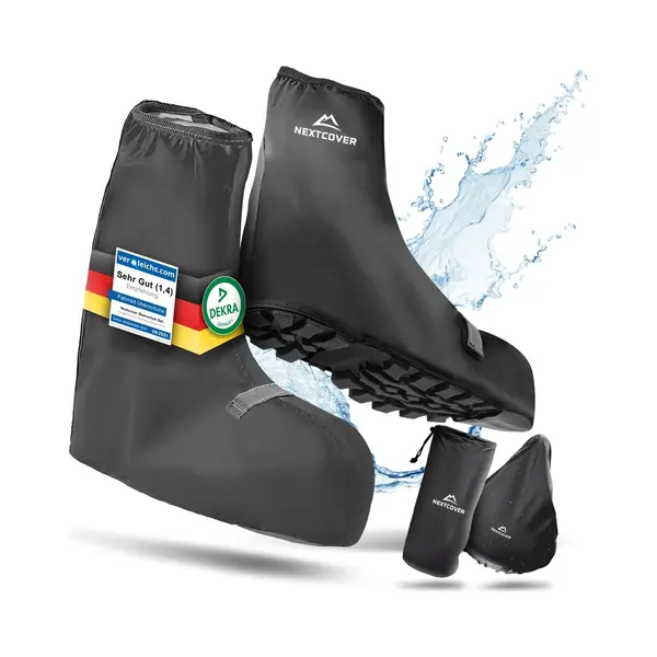 Nextcover Fahrrad-Überschuh Universelle Überschuhe Fahrrad I 100% Wind-& Wasserdicht thumbnail