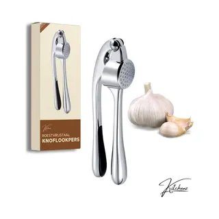Kitchenz® Rvs Knoflookpers & Gemberpers – Stevige Knoflookpers Van Roestvrij Staal – Knoflook Pers Voor Keuken & Koken – Gemakkelijk Schoon Te