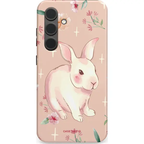 Casetastic Hoesje Geschikt Voor Samsung S24 - Stijlvolle Beschermende Duo-layer Case - Schattig Konijntje thumbnail