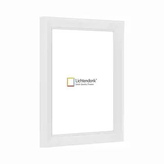 Lichtendonk Fotolijst - Landelijke Stijl - Wit Met Zichtbare Houtnerf - Fotomaat 15x20 - Ontspiegeld Acrylite� - Art.nr. 1055001315203