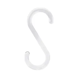 GoodlineNL 10 Stuks - S-Haak - Kunststof - Transparant - 5, 5cm - Type Sh-2
