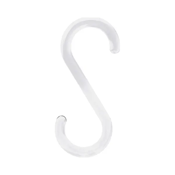 GoodlineNL 10 Stuks - S-Haak - Kunststof - Transparant - 5, 5cm - Type Sh-2 thumbnail