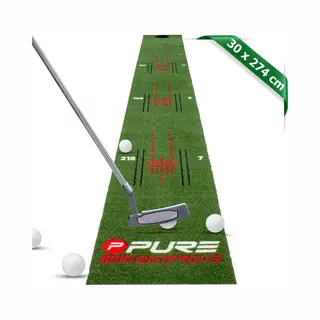 Pure2Improve Unisex Perfect Stroke Puttingmatte, Grün, 275 X 30 Cm