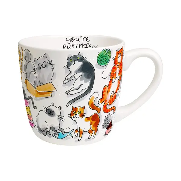 Blond Amsterdam Cappuccino-Tasse 0, 5L – Katzenmotiv Keramiktasse – Geschenk Für Katzenliebhaber thumbnail