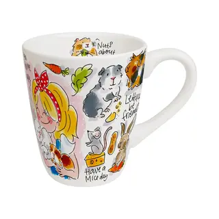 Blond Amsterdam Tasse 0, 35L Mit Nagetier-Motiven – Kaffeebecher Mit Meerschweinchen, Hamstern & Kaninchen – Geschenkidee Für Tierfreunde