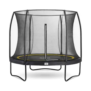 Salta Comfort Edition – ⌀183/213/251/305/366/396/427cm - TÜV Geprüft – Schwarz/Grün/Pink - Rundes Outdoor Trampolin, Gartentrampolin - Set