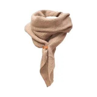 Elvine Wool Scarf- Puntige Lange Warme Dames Sjaal- Leertje- Uni- Luxe Cadeau-Winter-Omslagdoek-Stola-Camel