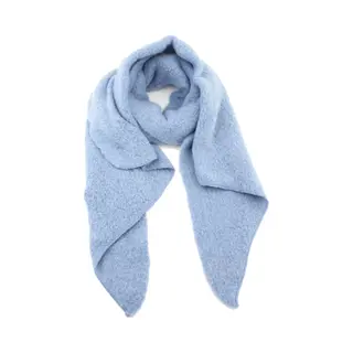 Elvine Wool Scarf- Puntige Lange Warme Dames Sjaal- Leertje- Uni- Luxe Cadeau-Winter-Omslagdoek-Baby Blauw