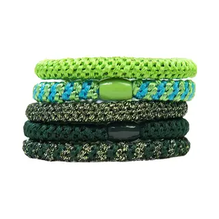 Funky Harties- Glitter Elastiekjes- 2-1 Haarelastiek En Armband- Dames- Meisjes- Sterk Elastiek- Verslappen Niet- Cadeau- Allergievriendelijk-