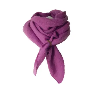 Elvine Wool Scarf- Puntige Lange Warme Dames Sjaal- Leertje- Uni- Luxe Cadeau-Winter-Omslagdoek-Stola-Effen -Aubergine