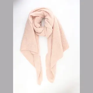 Elvine Wool Scarf- Accessories Junkie Amsterdam- Puntige Lange Warme Dames Sjaal- Leertje- Uni- Luxe Cadeau-Winter-Omslagdoek-Roze