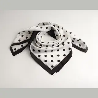 Niocle Bandana - Zwart Wit - Stippen - Satijnlook - 70x70 Cm