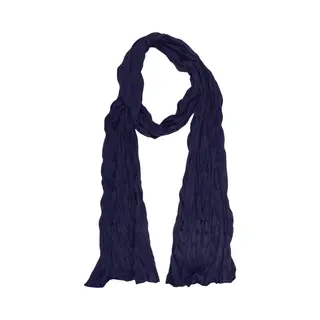 Accessories Junkie Amsterdam- Lang- Katoen- Effen- Dames- Sjaaltje-Smalle- Zomer- Gekreukeld- Shawl- Kado- Navy