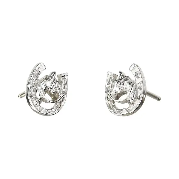 Traveller Oorbellen - Meisje - Hoefijzer & Paard - Zilver 925 - 7 X 9 Mm - Almar - 545247 thumbnail