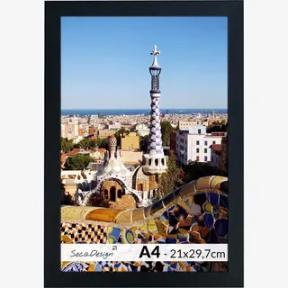 SecaDesign Anima Fotolijst Hout - Fotomaat A4 21x29, 7 Cm - Zwart