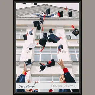 Fotolijst - SecaDesign - A4 Fotomaat - Zwart - Posterlijst 21x29, 7 Cm