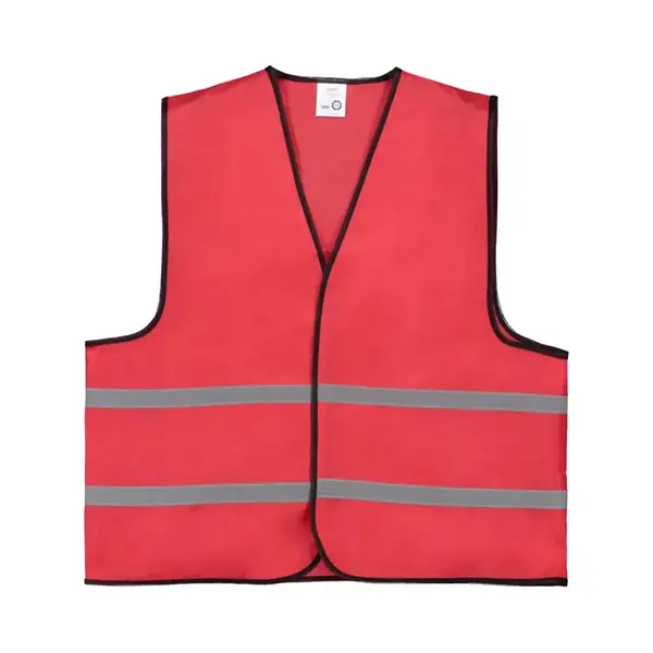 Brickstone Rood Veiligheidshesje - One Size - 100% Polyester - Met Reflecterende Strepen thumbnail