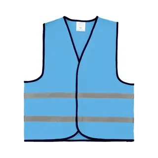 Brickstone Lichtblauw Veiligheidshesje - One Size - 100% Polyester - Met Reflecterende Strepen