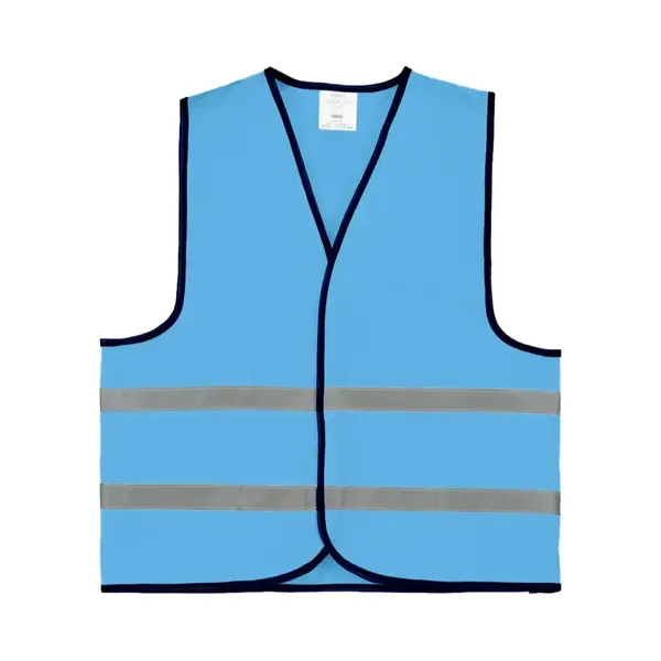 Brickstone Lichtblauw Veiligheidshesje - One Size - 100% Polyester - Met Reflecterende Strepen thumbnail