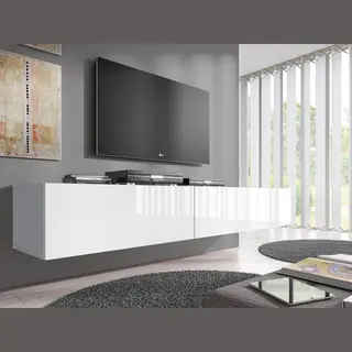 Meubella Tv-Meubel Flame - Wit - 200 Cm