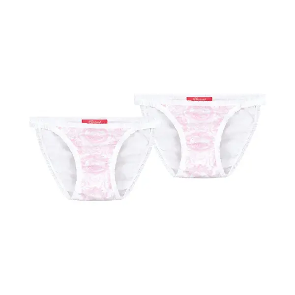 Exclusief Luxueus Kinder Ondergoed, Twee Luxe Mooie Zacht Roze Girly Tanga's Van Hanssop Met Fashionable Elastische Rand Details En In Een Luxe thumbnail