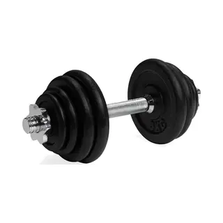 VirtuFit Verstelbare Dumbbell Pro - 15 Kg - Halterstang Met Schijven - Gewichten Set - Halterset - Gietijzer
