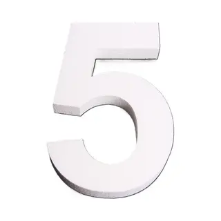 Piepschuim Cijfer 5 Jaar - H25 Cm - Hobby/knutselmateriaal - Diy - Knutselen - Cijfers Zelf Maken - Wit