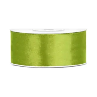 Partydeco Cadeaulint - Groen - 2, 5 Cm X 25 Meter - Satijn - Sierlint - Inpakken - Decoratie