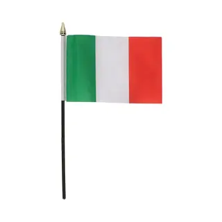 Italie Vlaggetjes Op Stokje - Mini Landen Vlag 10x15 Cm - Polyester