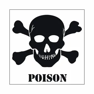 Poison Gevaren Sticker 10, 5 Cm