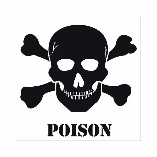 Poison Gevaren Sticker 10, 5 Cm thumbnail