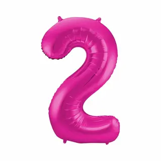 Folat Verjaardag Leeftijd Folieballon - 2 Jaar - Roze - 86 Cm - Cijferballon Groot