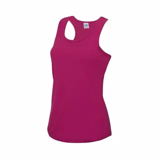 AWDis Hoods AWDis Sport Singlet Voor Dames - Fuchsia Roze - Mouwloos Shirtje - Polyester - Lucht Doorlatend - Snel Drogend Xl