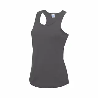 AWDis Hoods AWDis Sport Singlet Voor Dames - Donkergrijs - Mouwloos Shirtje - Polyester - Lucht Doorlatend - Snel Drogend L