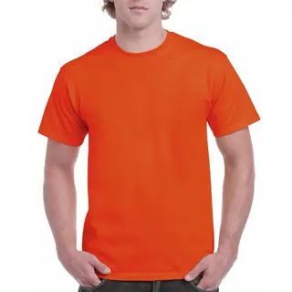 Gildan T-shirts Oranje - Heren - Zware 200gr Kwaliteit - Basic Shirts - Katoen - Korte Mouwen - Comfort Pasvorm Xl