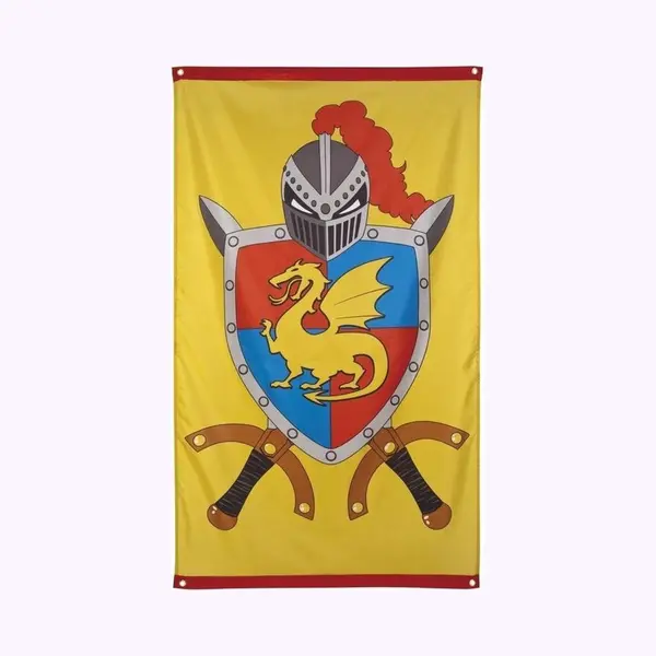 Boland Ridder Thema Versiering Vlag - 150 X 90 Cm - Polyester - Feestartikelen Verjaardag Feest thumbnail