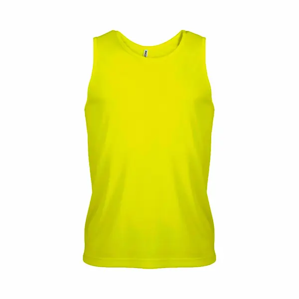 Proact Sport Singlet Voor Heren - Tanktop Hemd - Fluor Geel - Herenkleding - Mouwloze T-shirts - Sportkleding L thumbnail