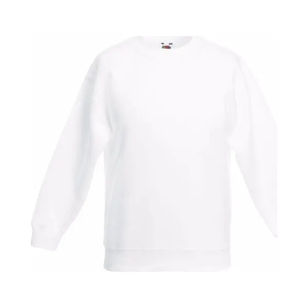 Fruit of the Loom Basic Sweater Voor Kinderen - Jongens - Wit - Katoenmix 170/176 thumbnail