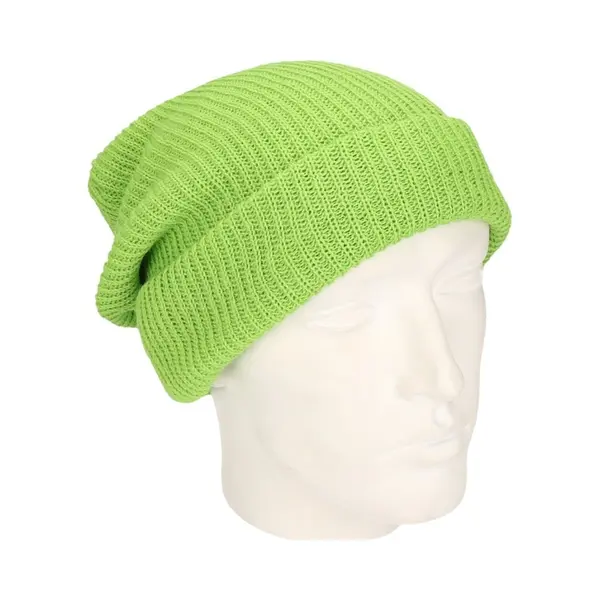 Myrtle Beach Basic Beanie Muts Lang Limegroen Voor Heren thumbnail