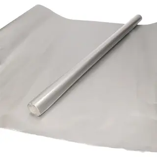Shoppartners Luxe Inpakpapier / Cadeaupapier - Metallic Zilver - 200 X 70 Cm