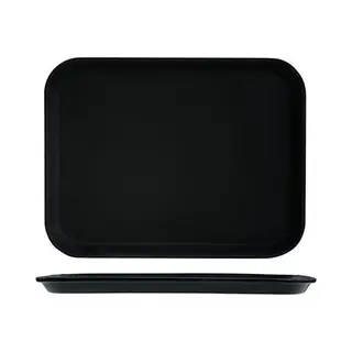 Bellatio Design Dienblad - Zwart - Kunststof - 30x41 Cm - Antislip - Serveerblad - Horeca