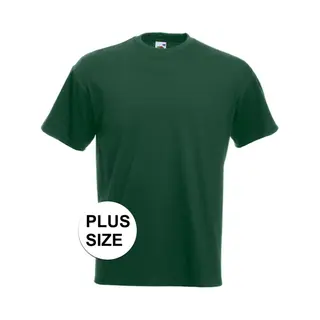 Fruit Of The Loom Grote Maten T-shirt - Donkergroen - Heren - Katoen Xxxl
