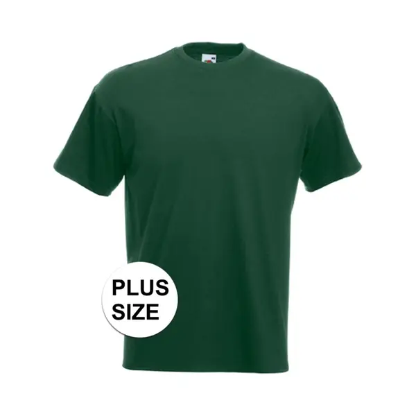 Fruit Of The Loom Grote Maten T-shirt - Donkergroen - Heren - Katoen Xxxl thumbnail
