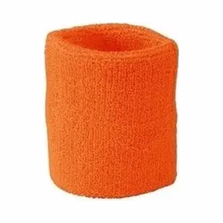 10x Oranje Zweetbandje Voor Pols - Zweetbandjes