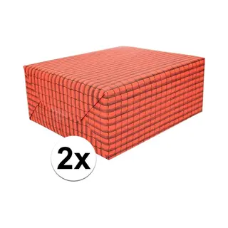 Shoppartners Dakpannen Papier - 4x - 50 X 70 Cm - Dakpan Cadeaupapier / Inpakpapier - Knutseleen