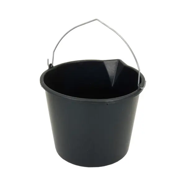 Prosperplast Stevige Zwarte Huishoud Emmer - 12 Liter - Met Schenktuit - Huishoudemmer - Klusemmer - Bouwemmer - Schoonmaakemmer thumbnail