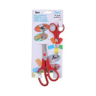Scharen Set Rvs Rood 21, 5 En 14 Cm