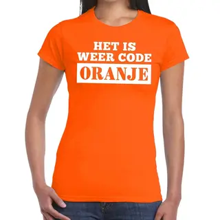 Bellatio Decorations Oranje Code Oranje Shirt Dames - Oranje Koningsdag Of Oranje Fan / Supporter Kleding. Xxl