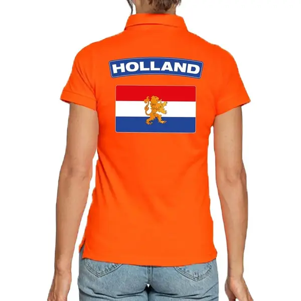 Bellatio Decorations Holland Supporter Poloshirt / Polo T-shirt Oranje Voor Dames - Koningsdag Kleding/ Shirts Xl thumbnail