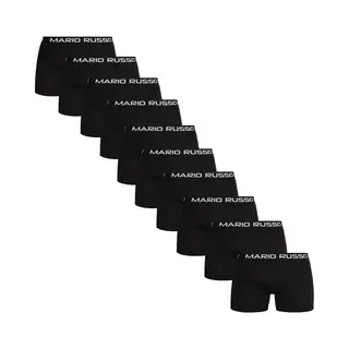 Mario Russo 10 Stuks Basic Boxershorts, Zwart. Maat, Eu, Zwart.